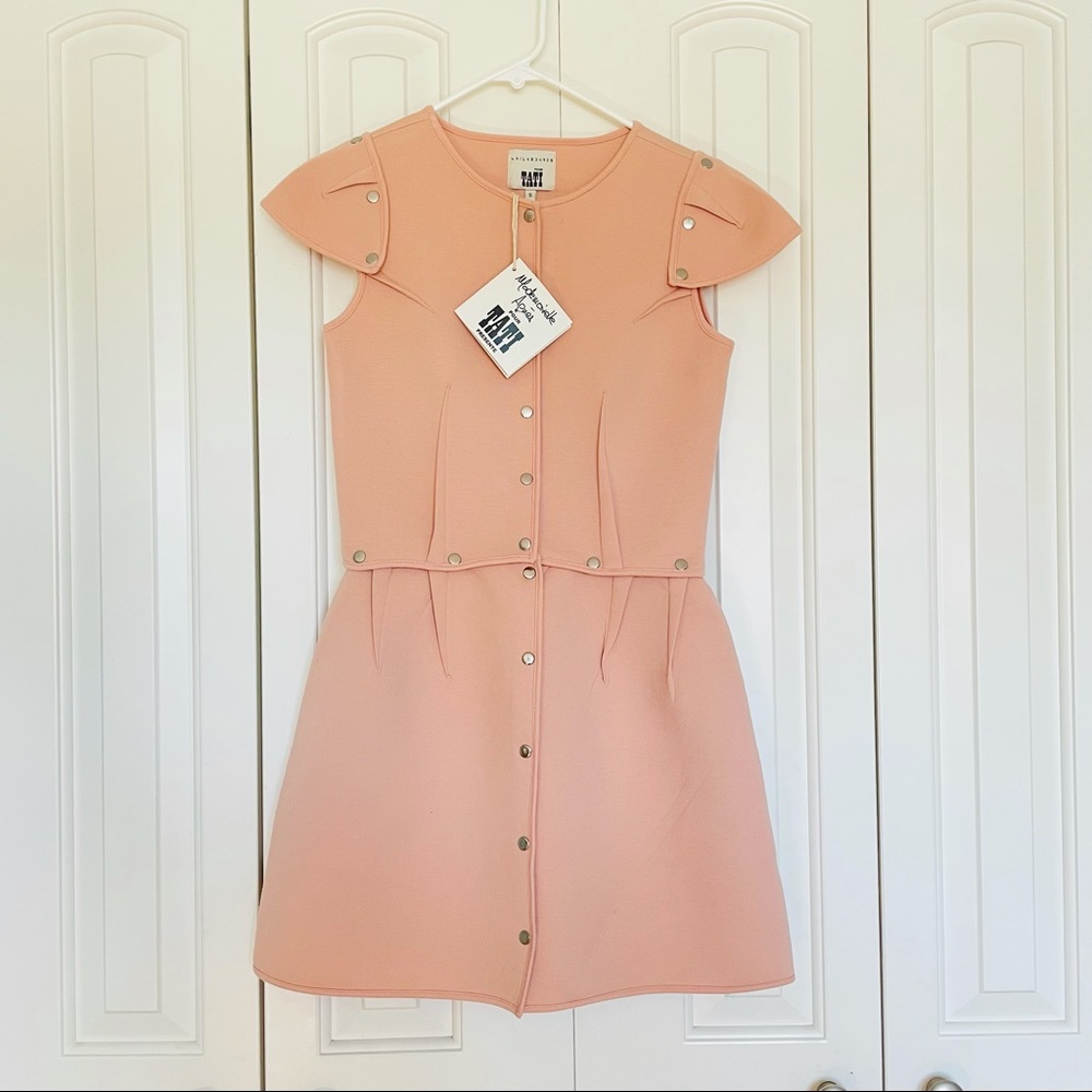 NWT Tati Paris Pink Button Dress Skirt/Top Set